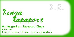 kinga rapaport business card
